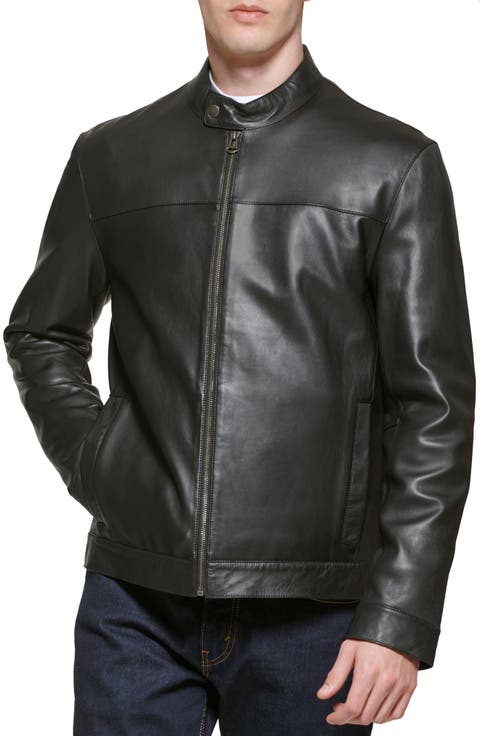 Bonded Leather Moto Jacket