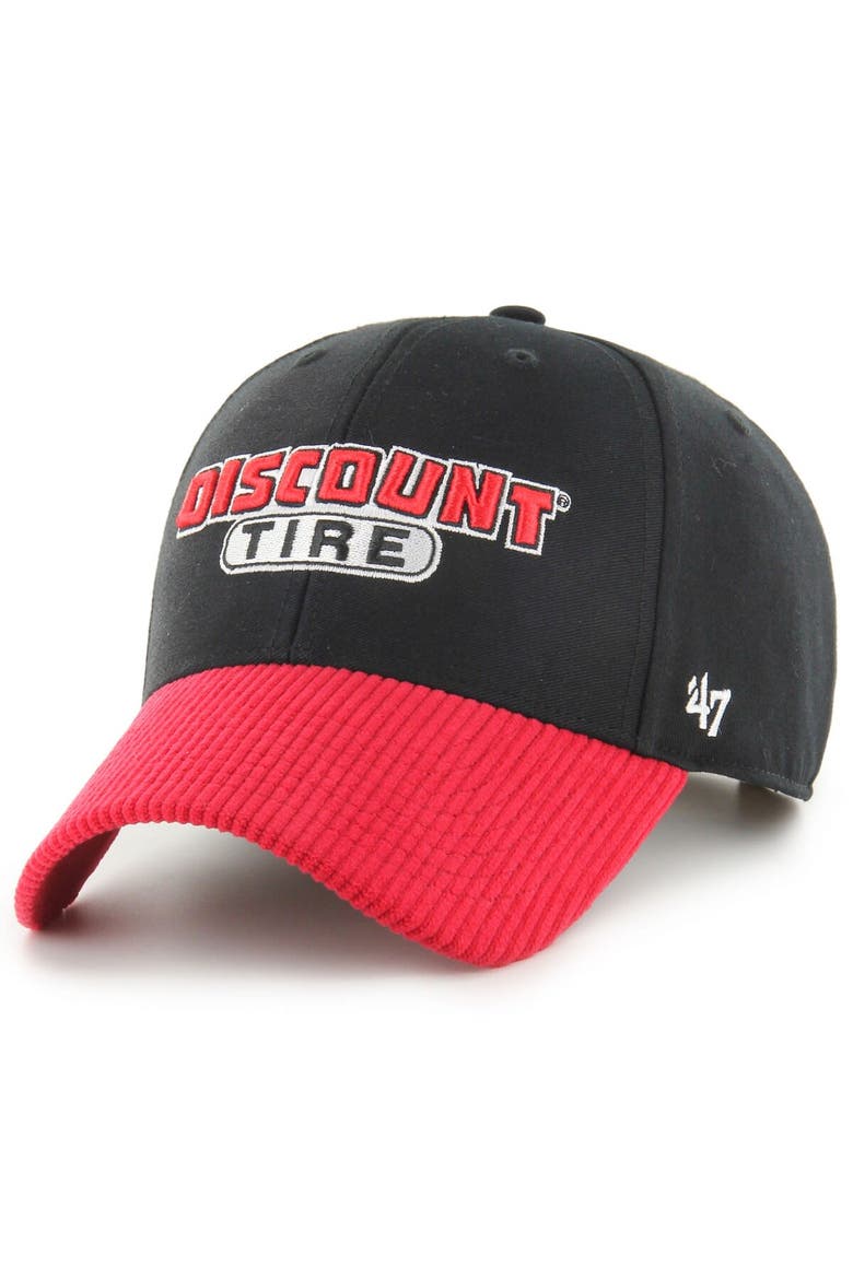 Men's '47  Black Austin Cindric Discount Tire Triple Hit Corduroy Adjustable Hat, Alternate, color, Black