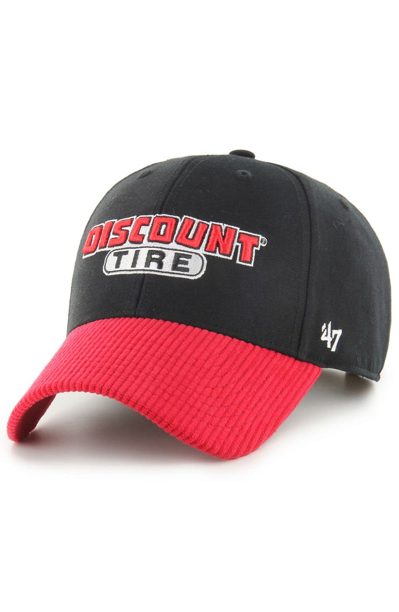 '47 Men's '47  Black Austin Cindric Discount Tire Triple Hit Corduroy Adjustable Hat, Alternate, color, Black