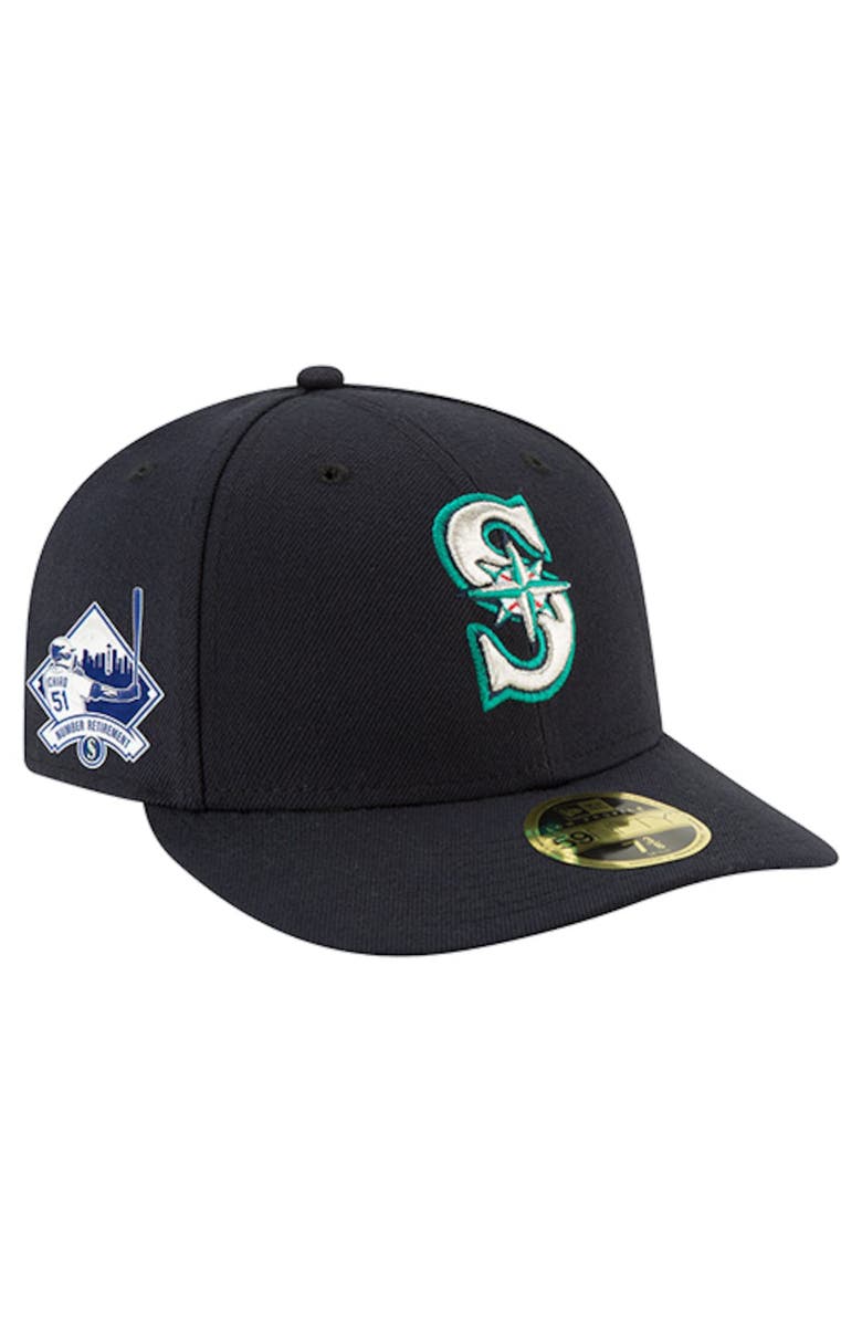 New Era Men's New Era  Navy Seattle Mariners Number Retirement Low Profile 59FIFTY Fitted Hat, Alternate, color, 