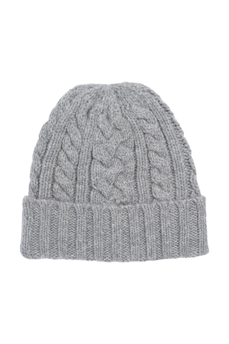 Recycled Cable Beanie, Alternate, color, Andover Hthr