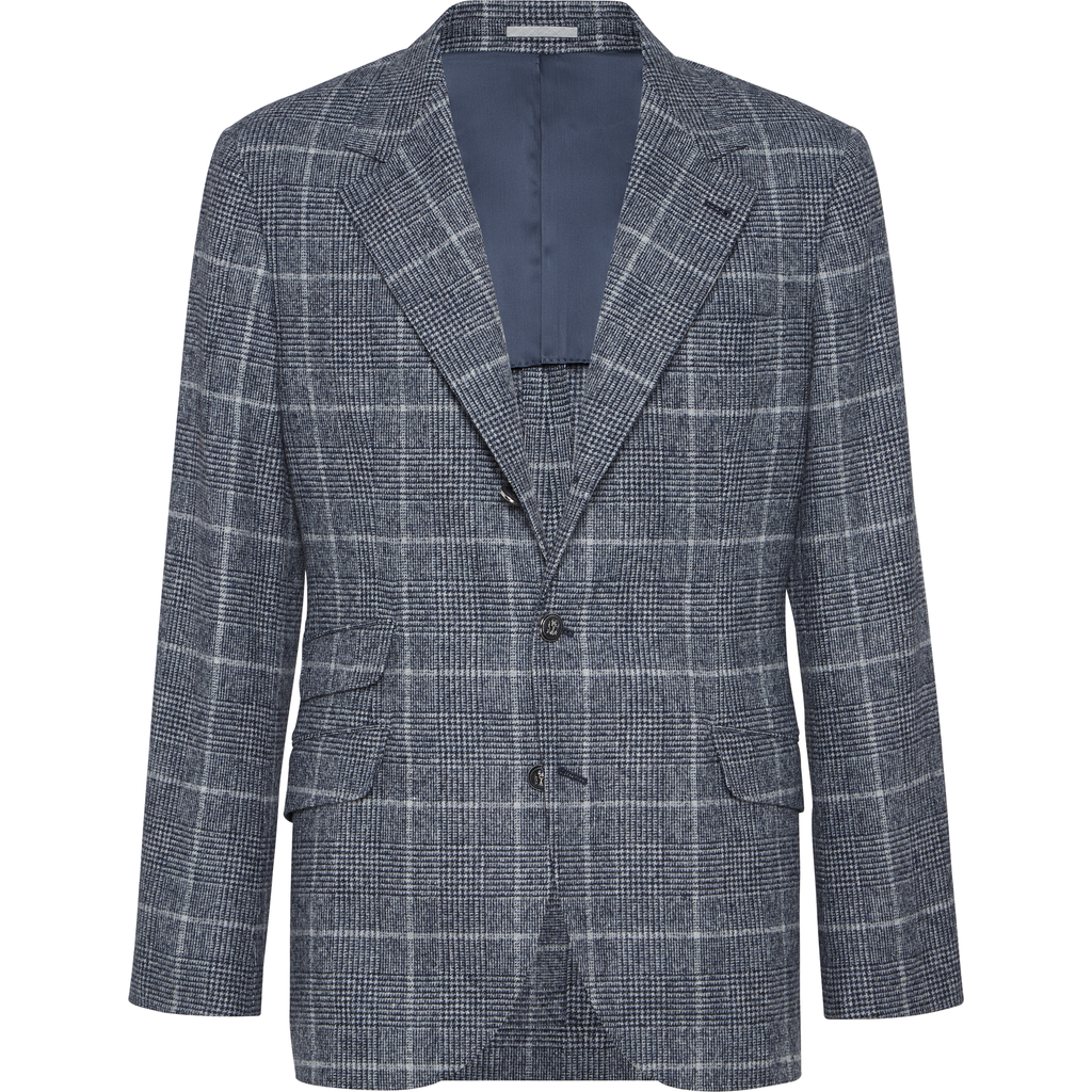Brunello Cucinelli Deconstructed Cavallo Blazer In Gray