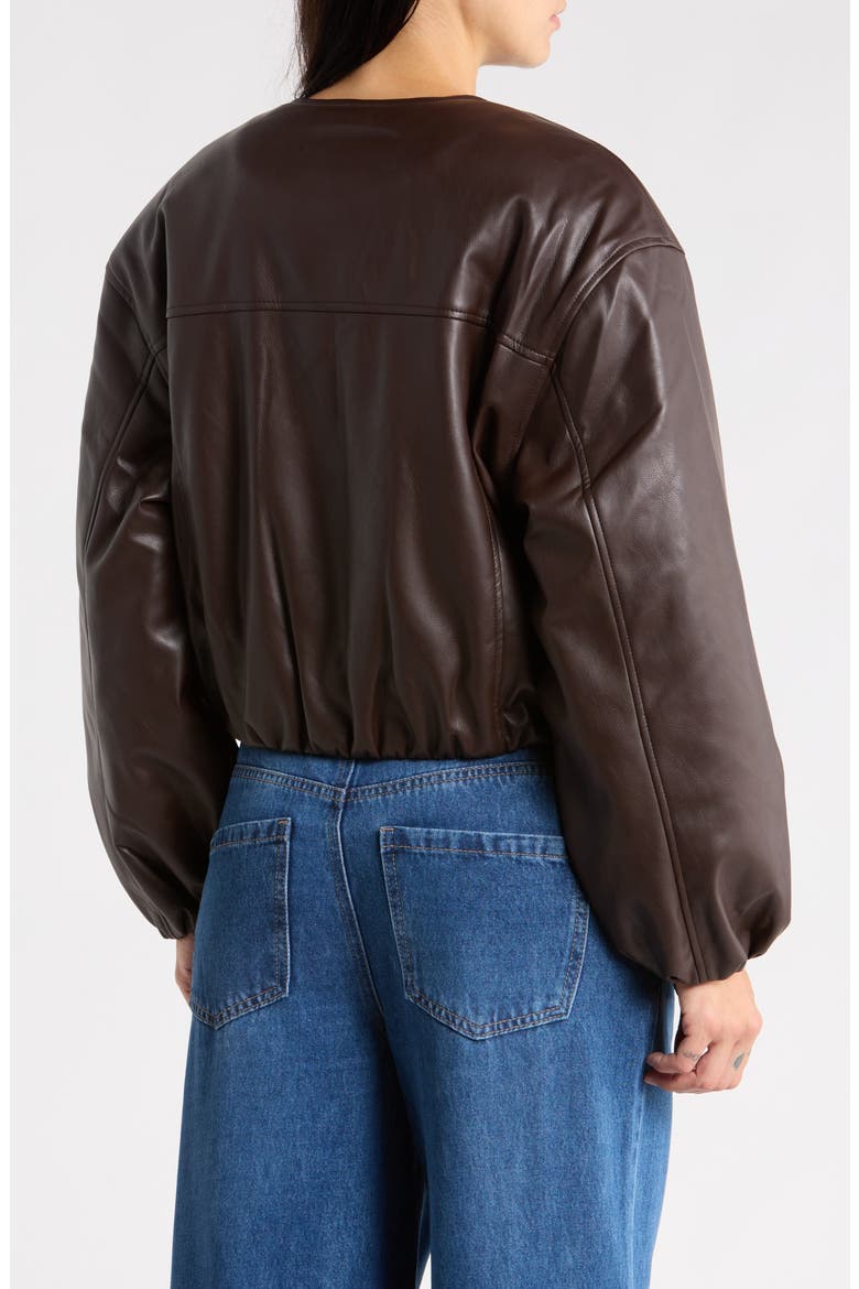 Faux Leather Bomber Jacket, Alternate, color, GRAND SLAM