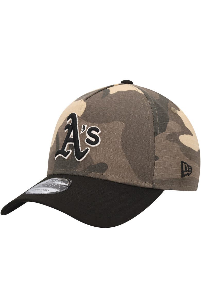 New Era Men's New Era Oakland Athletics Camo Crown A-Frame 9FORTY Adjustable Hat, Alternate, color, Camo