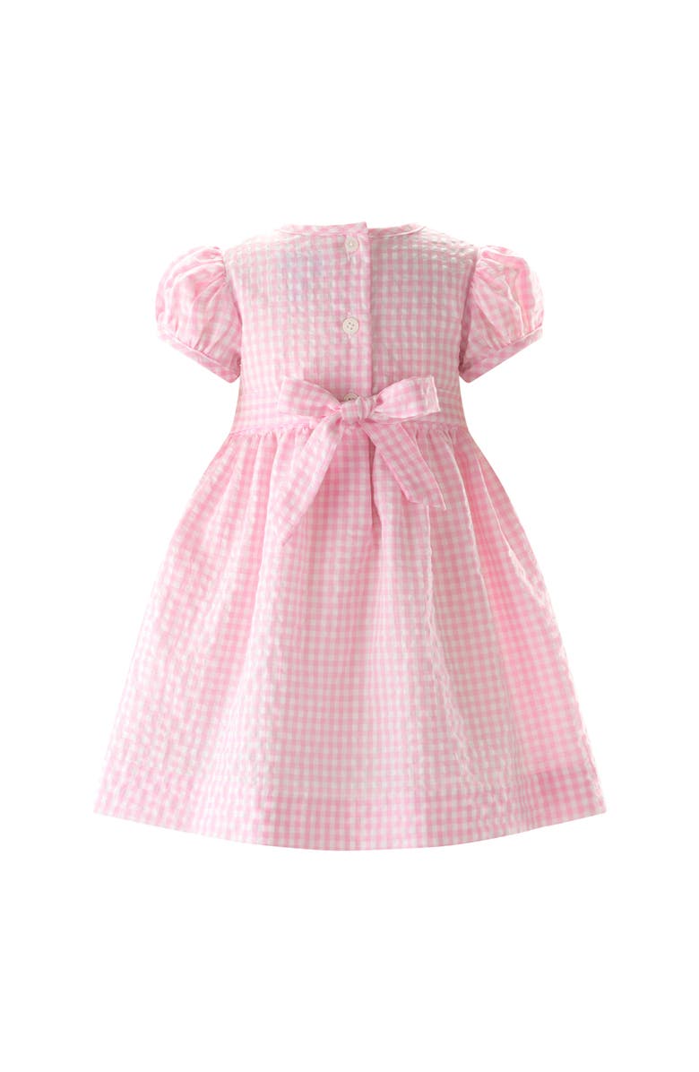 Rachel Riley Gingham Smocked Dress & Bloomers, Alternate, color, 