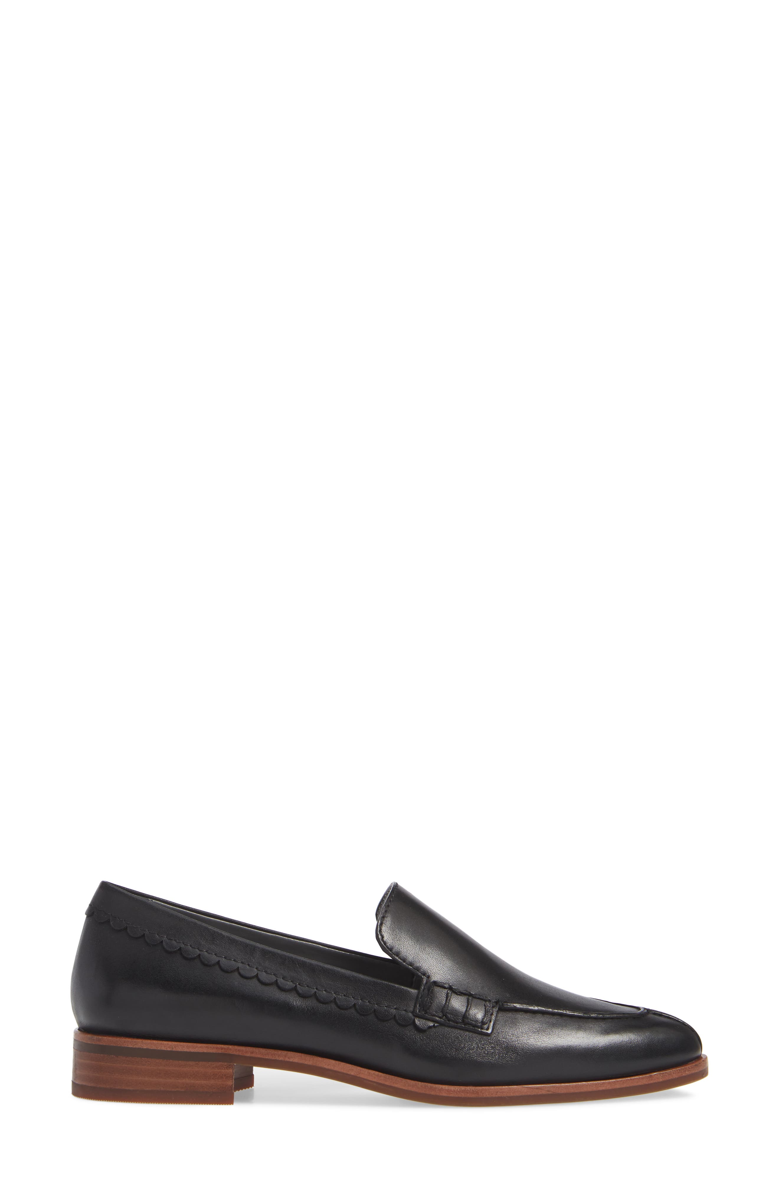 Bowery Loafer, Alternate, color, BLACK VACHETTA LEATHER