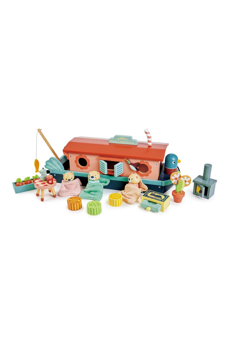 Little Otter Wooden Canal Boat Playset, Main, color, MULTI