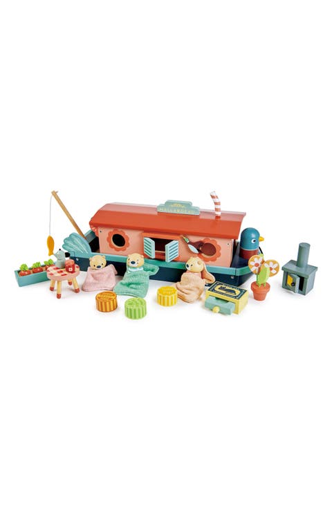 Little Otter Wooden Canal Boat Playset