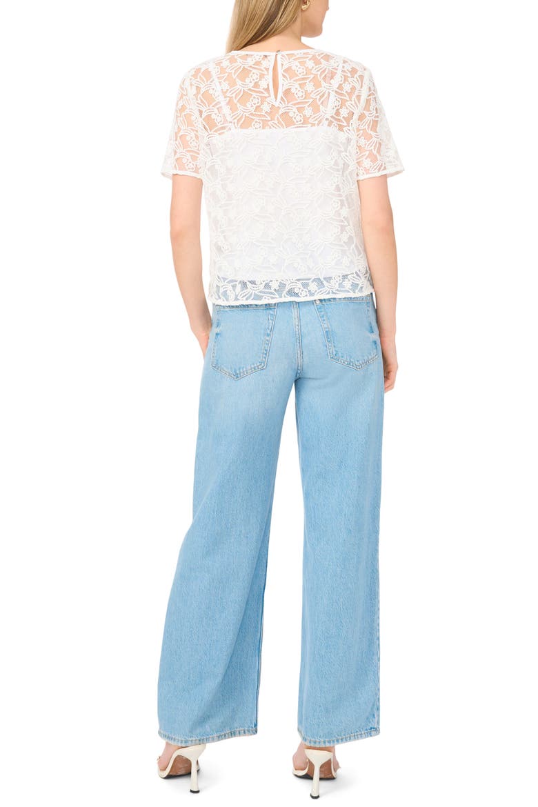 Lace Trim Top, Alternate, color, ULTRA WHITE