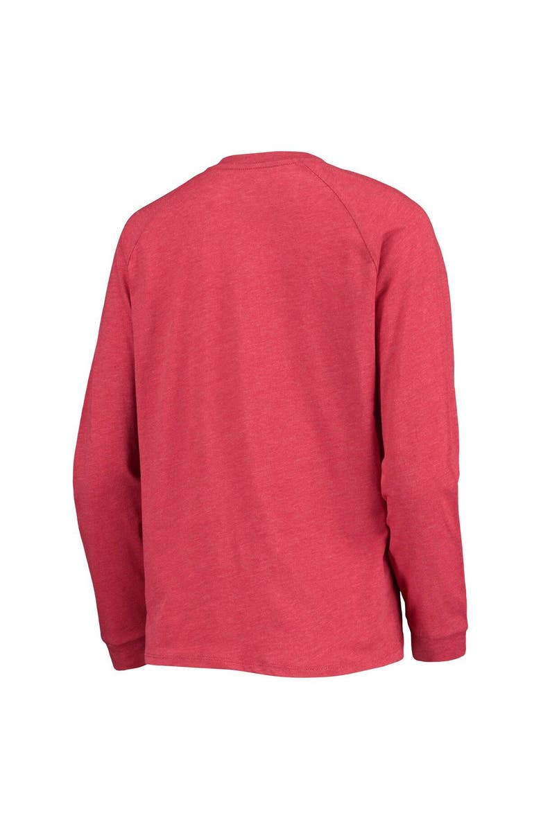 CONCEPTS SPORT Women's Concepts Sport Crimson/Gray Oklahoma Sooners Raglan Long Sleeve T-Shirt & Shorts Sleep Set, Alternate, color, 