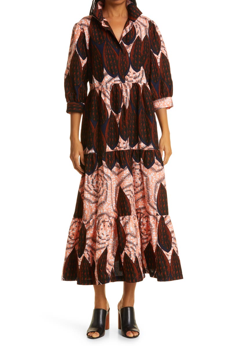 The Oula Company Mixed Print Cotton Dress, Main, color,