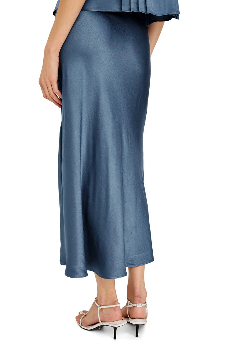 Anya Satin Midi Skirt, Alternate, color, ATLANTIC
