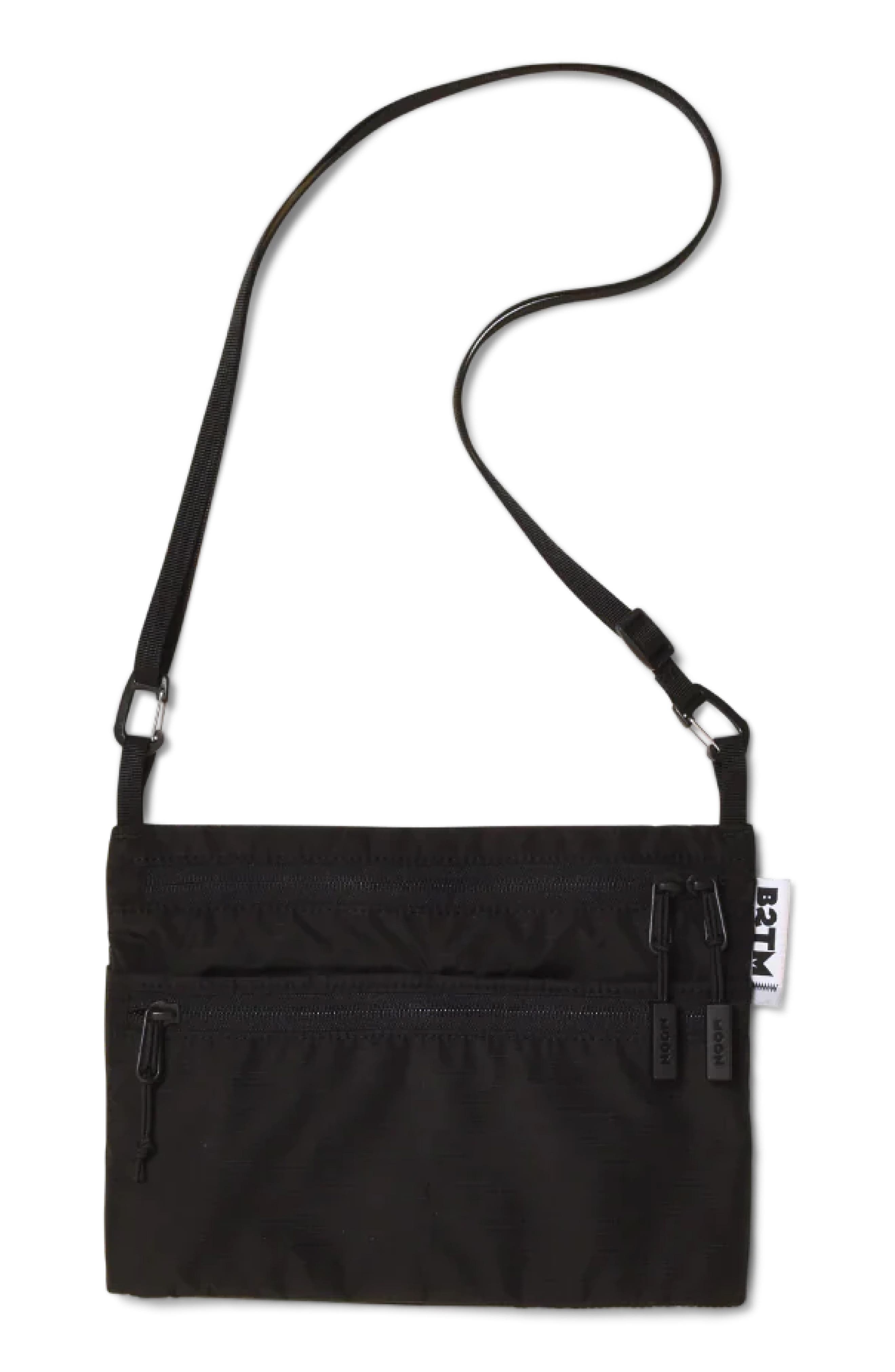 Baboon to the Moon Rectangle Sacoche Crossbody Bag, Main, color, Black