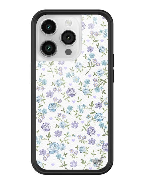 Lilac & Blue Floral iPhone Case