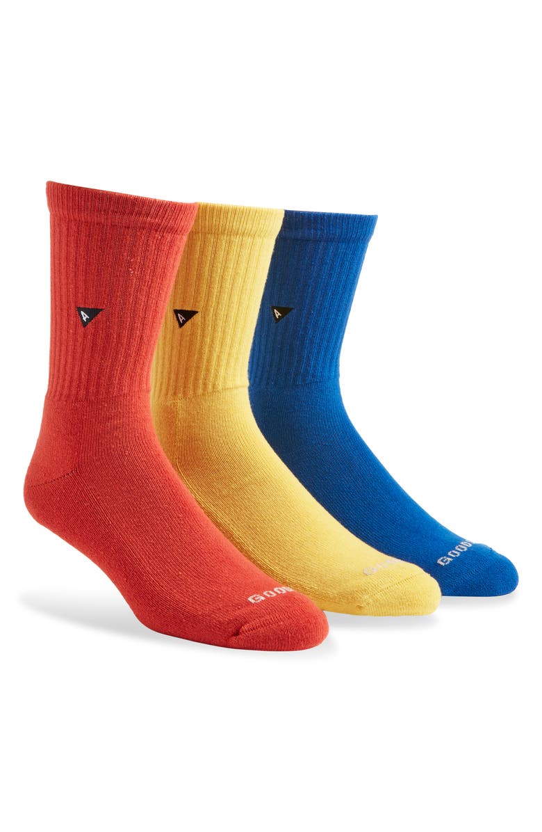 ARVIN GOODS 3-Pack Crew Socks, Main, color, Mix