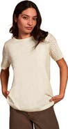 Celtic & Co. Eyelet Sleeve Soft-Drape Jersey T-Shirt