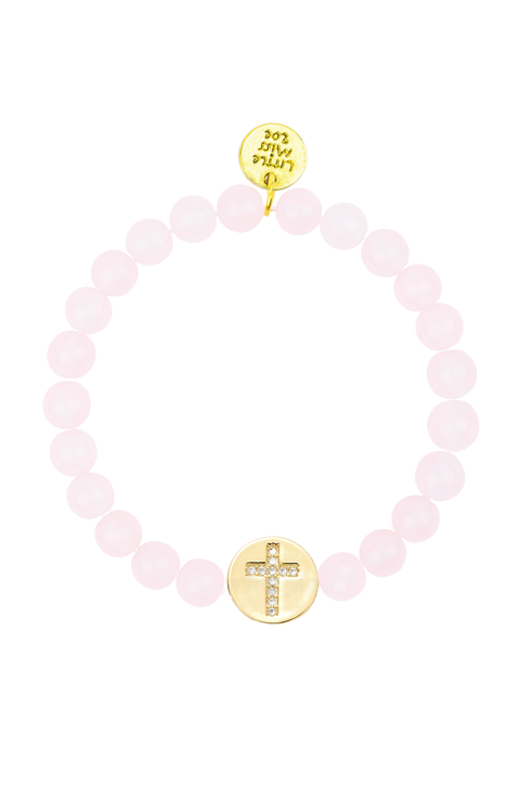Jade Pave Cross Bracelet