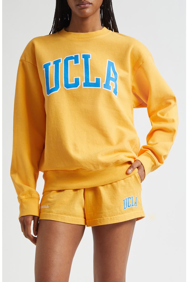 UCLA Ivy Fleece Logo Graphic Sweatshirt, Main, color, BRUIN GOLD