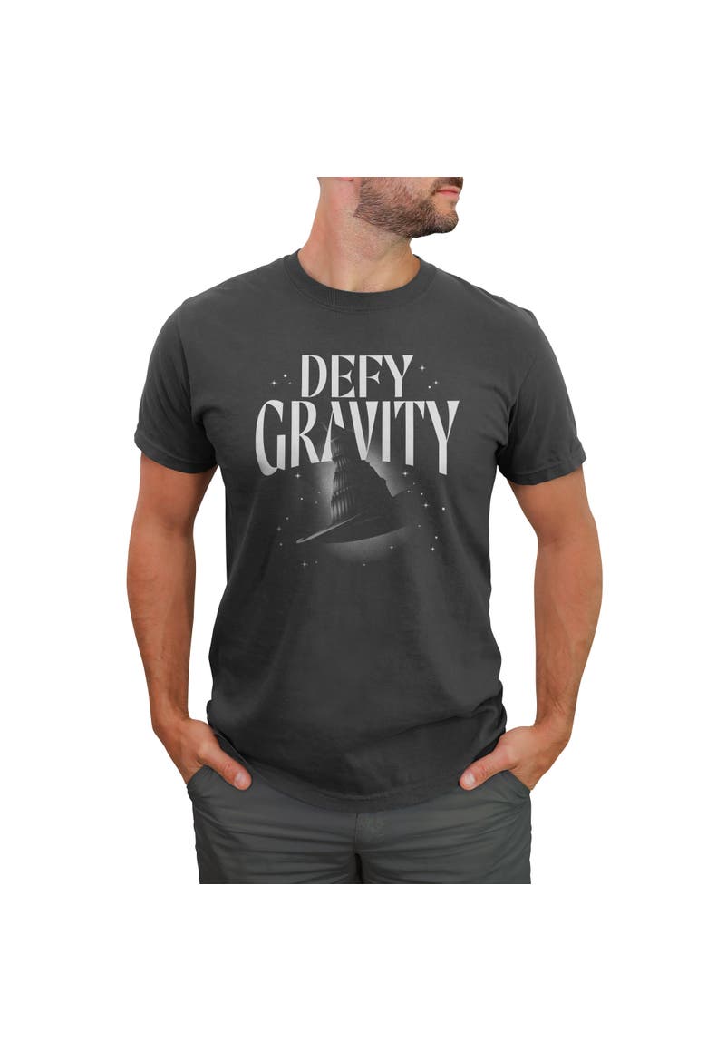 Men's Wicked Defy Gravity Witch Hat  Graphic T-Shirt, Main, color, Charcoal