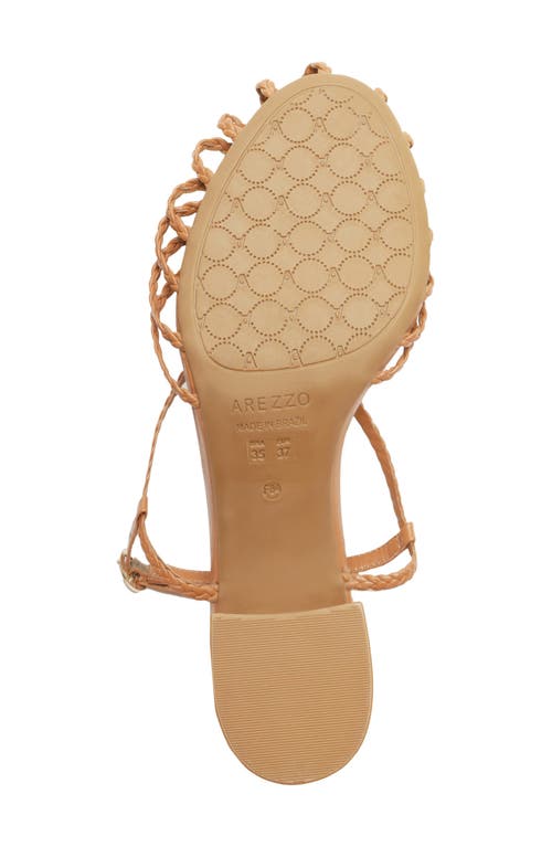 Arezzo Paola Slingback Block Heel Sandal In Roast Caramel
