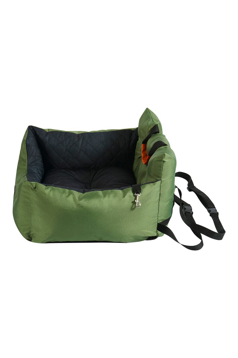 Sleepy Tail Society Cooling Pet Car Seat, Alternate, color, GREEN/ BLACK