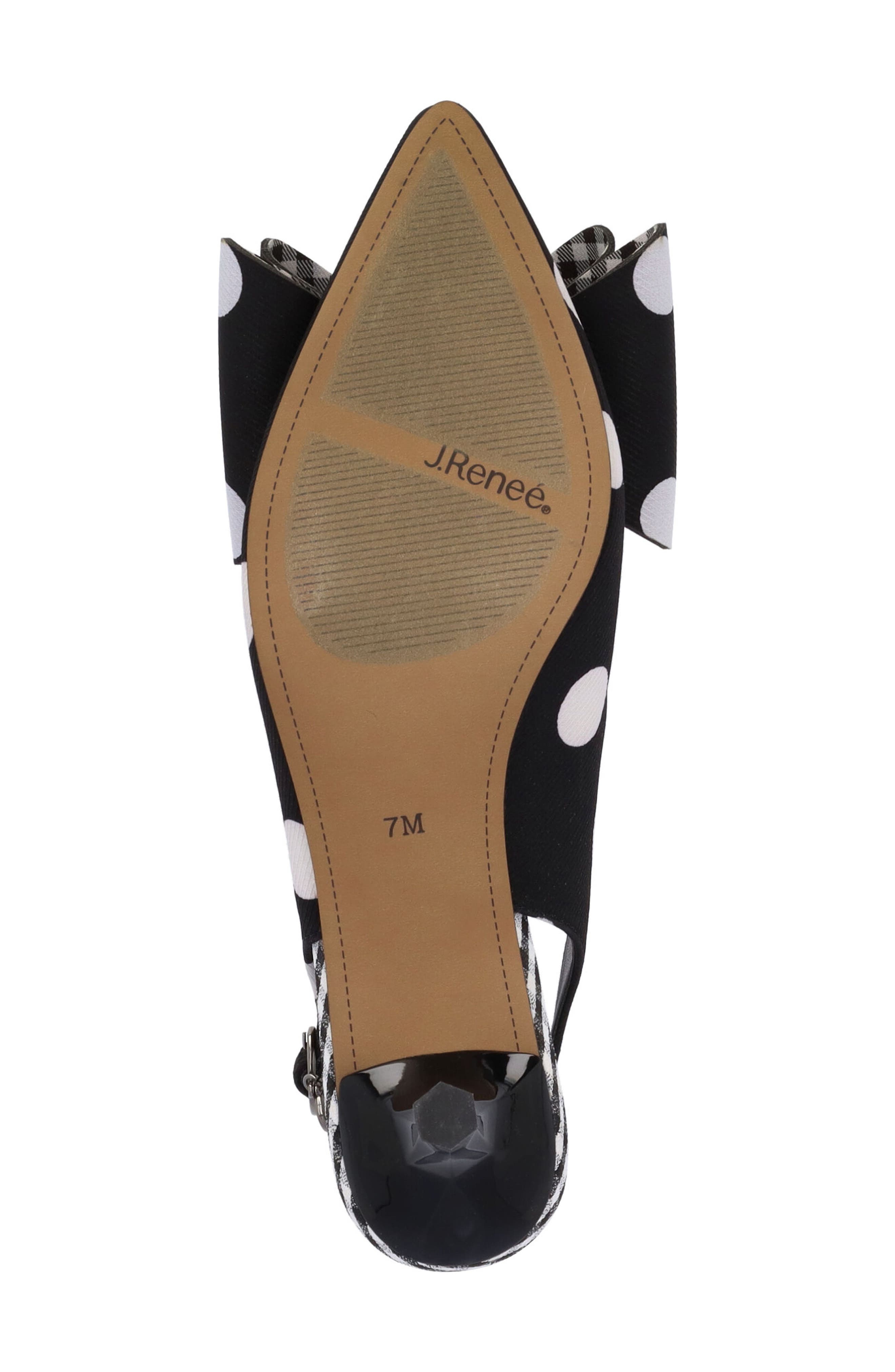 J. Reneé Delmare Slingback Pump, Alternate, color, Black/ White