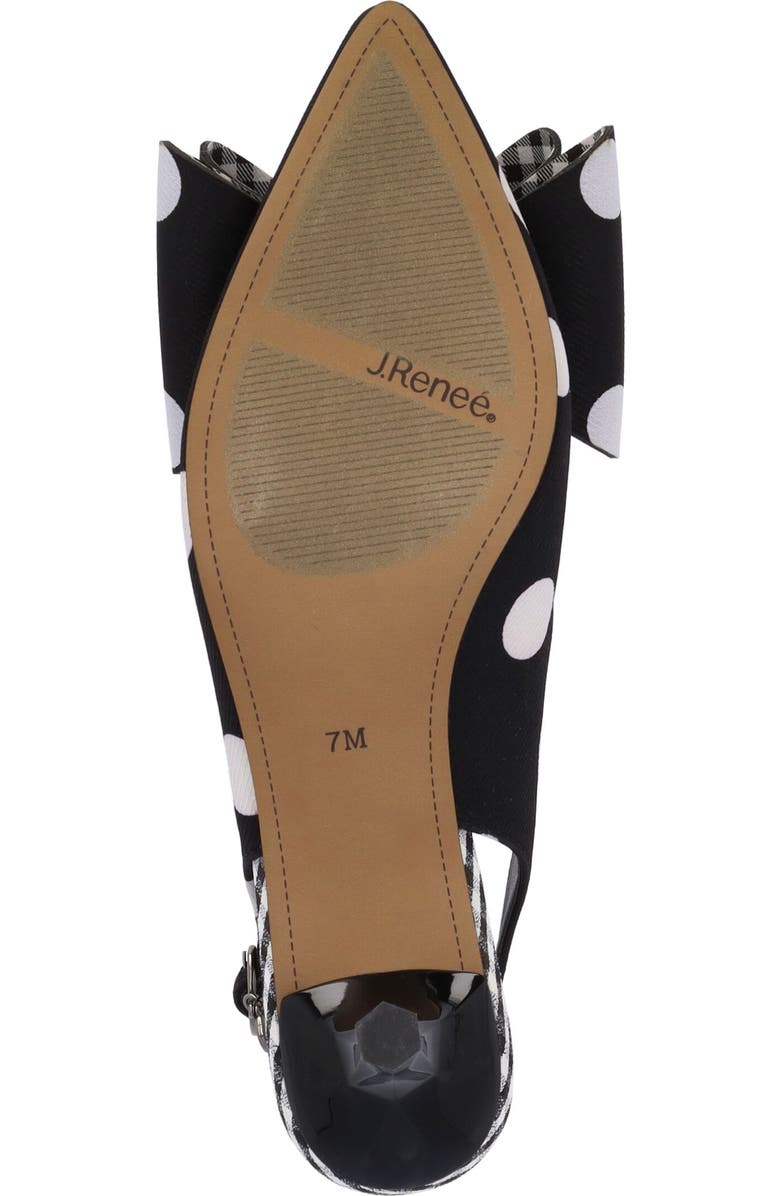 J. Reneé Delmare Slingback Pump, Alternate, color, Black/ White