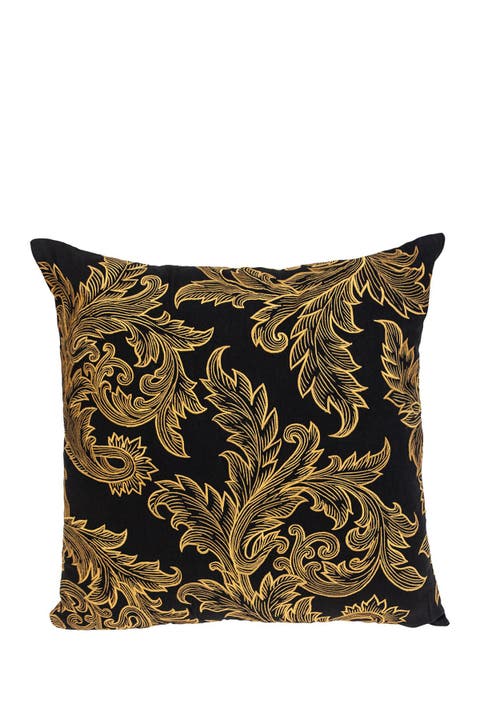 Mertha Black Throw Pillow