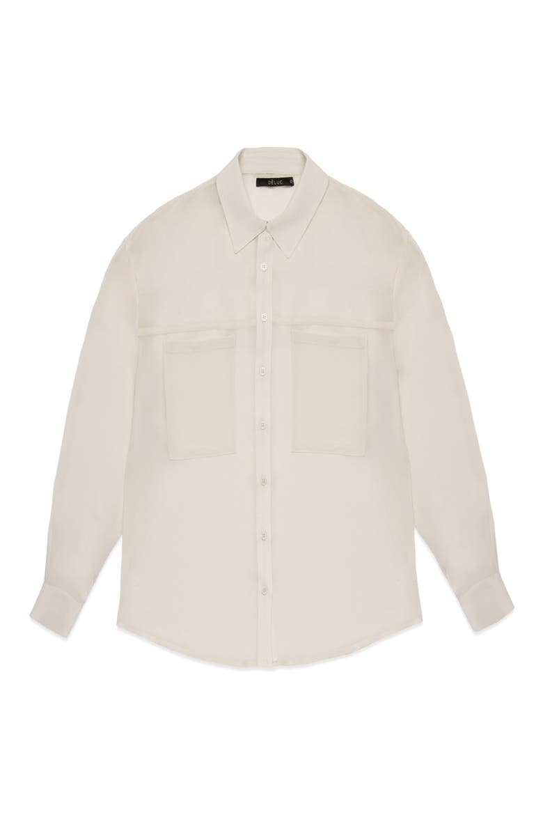 Grayson Sheer Shirt, Alternate, color, ECRU