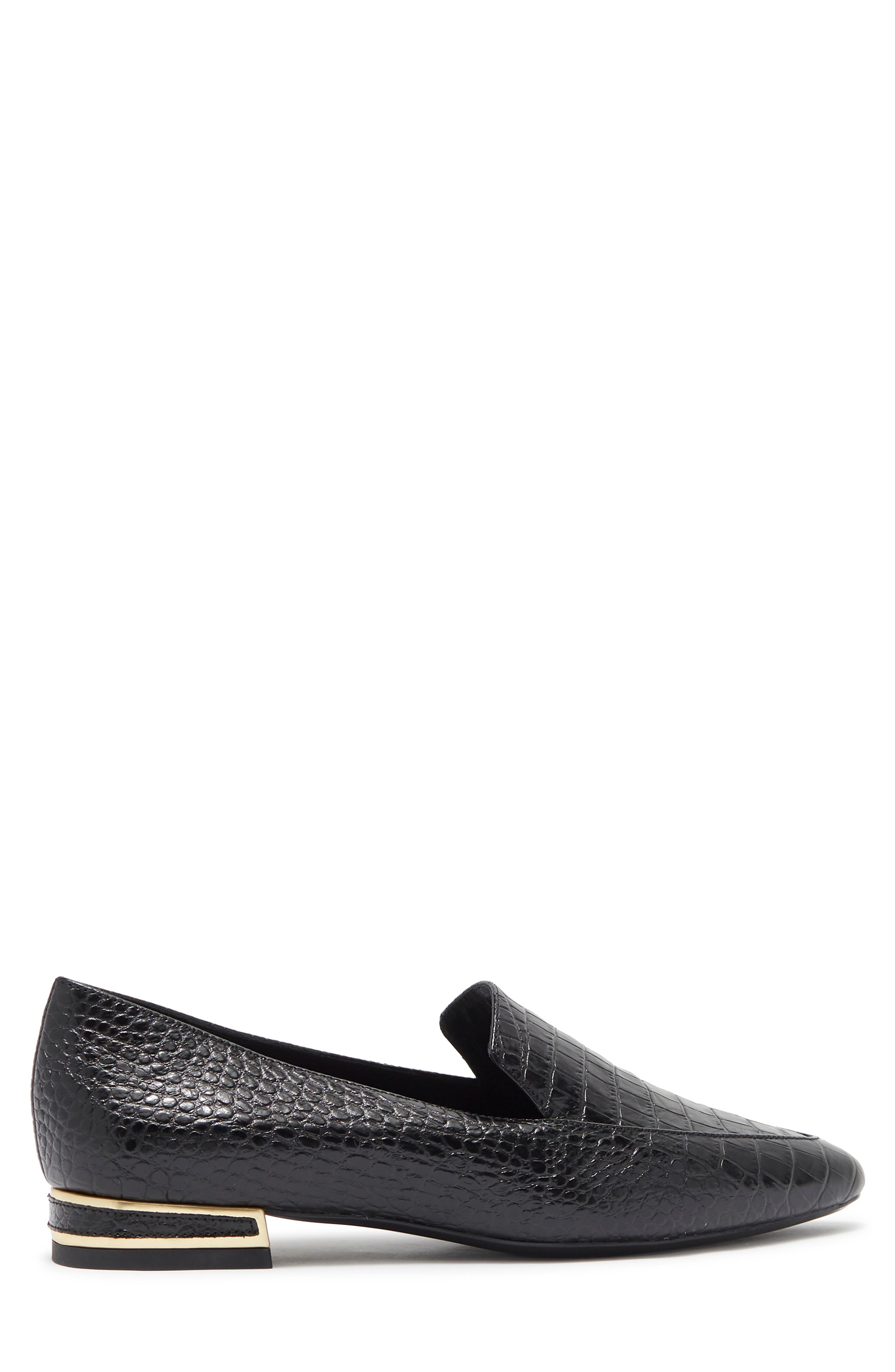 Aquatalia Perci Croc Embossed Leather Loafer, Alternate, color, 