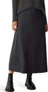Eileen Fisher Virgin Wool Jersey A-Line Midi Skirt