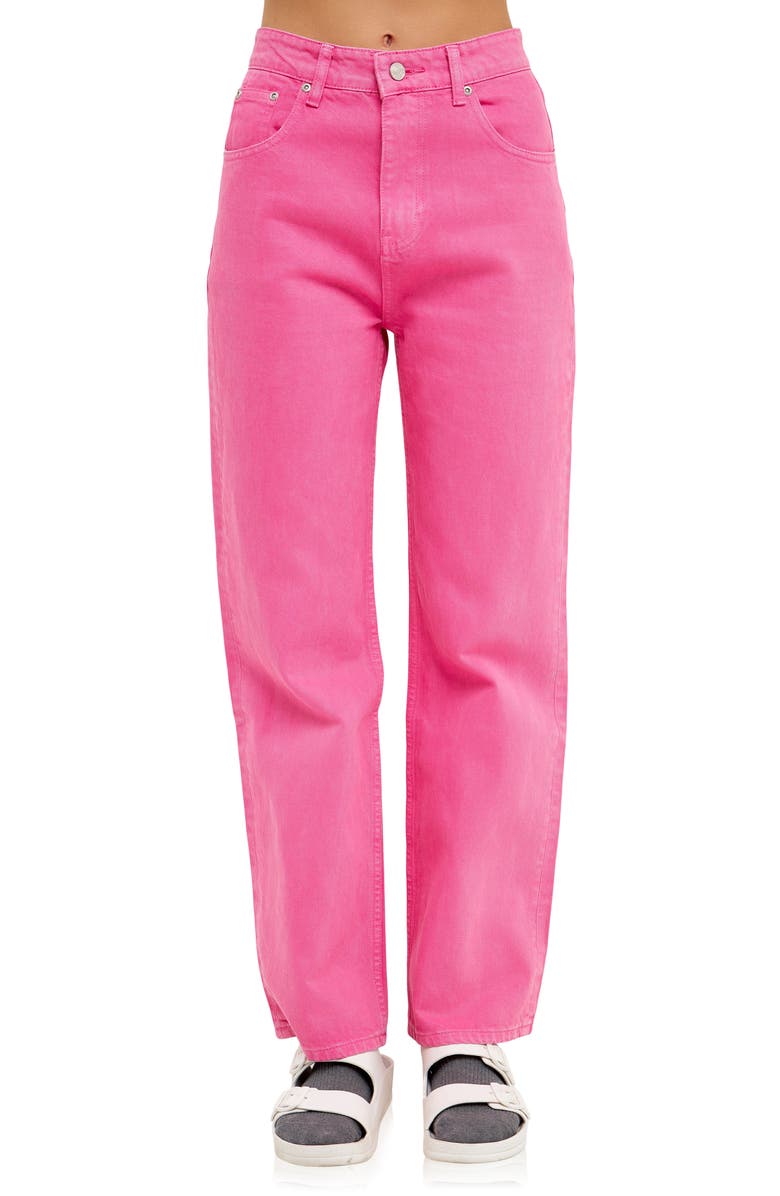 Grey Lab Color Wash Wide Leg Jeans, Alternate, color, Pink