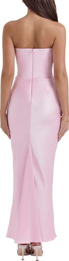 Persephone Strapless Corset Satin & Stretch Crepe Mermaid Gown