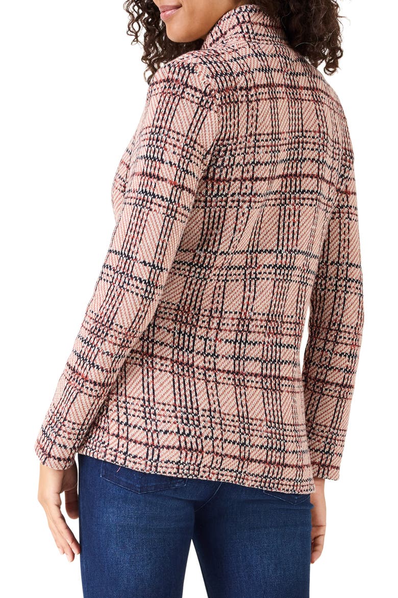 Plaid Knit Cotton Jacket, Alternate, color, SPICE MULTI