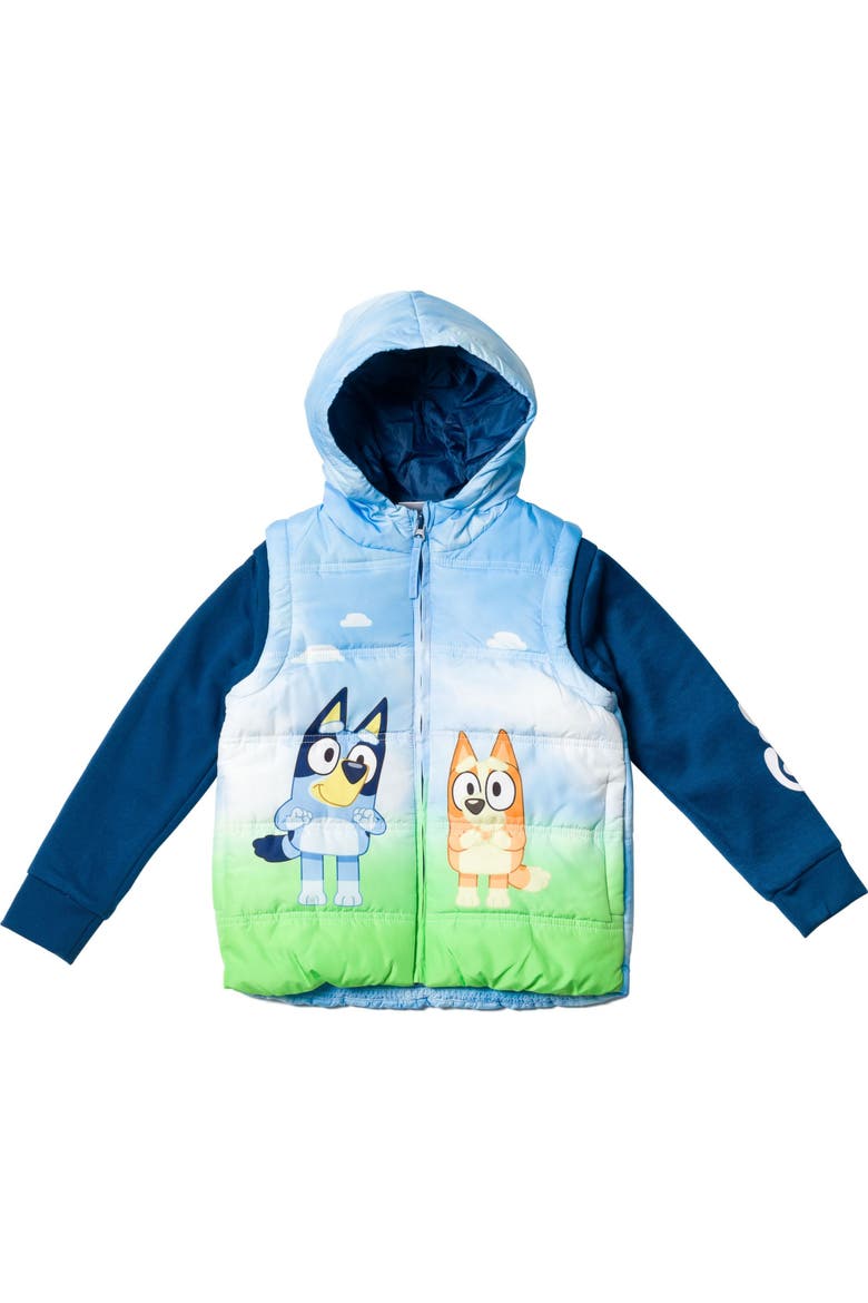 Hooded Zip-Up Jacket, Alternate, color, Bluey Bingo Navy Blue