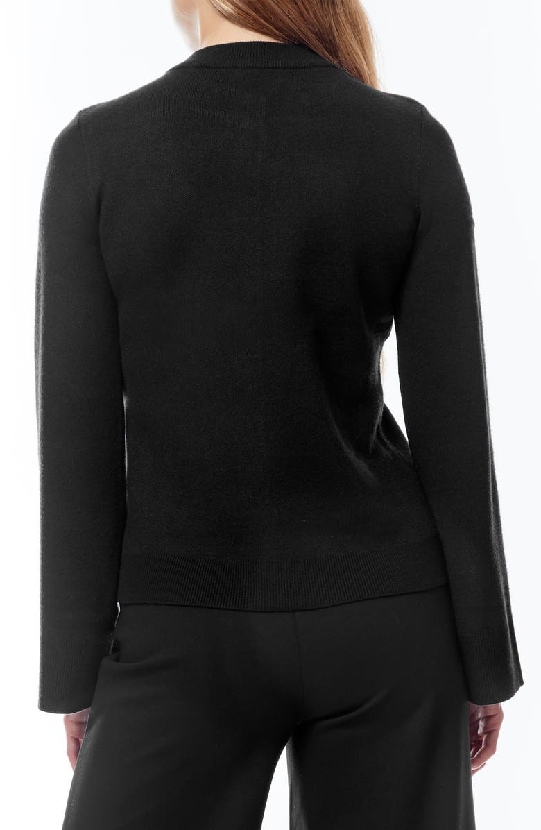 BY DESIGN Alexandra Bell Sleeve Cardigan, Alternate, color, Black