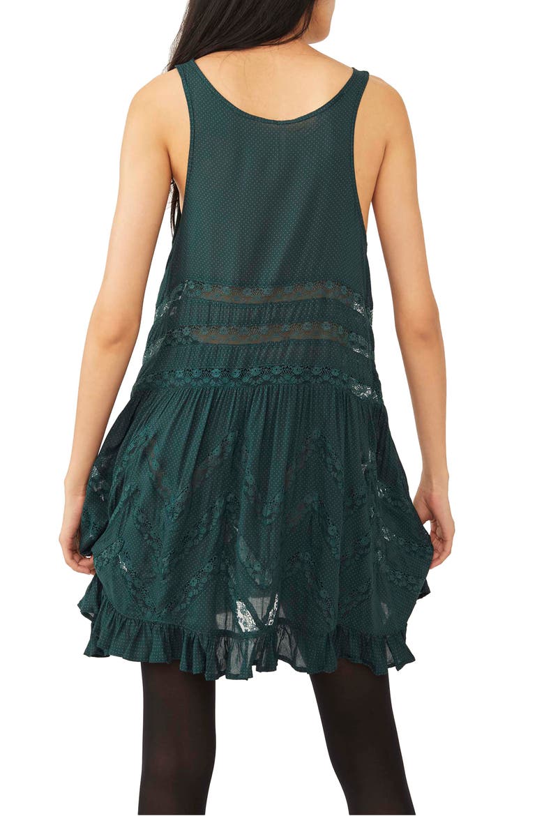 Swingy Lace Inset Tunic, Alternate, color, VINE GREEN COMBO