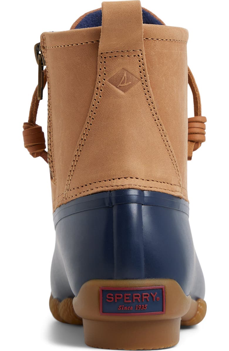 Sperry Saltwater Waterproof Rain Boot, Alternate, color, Navy
