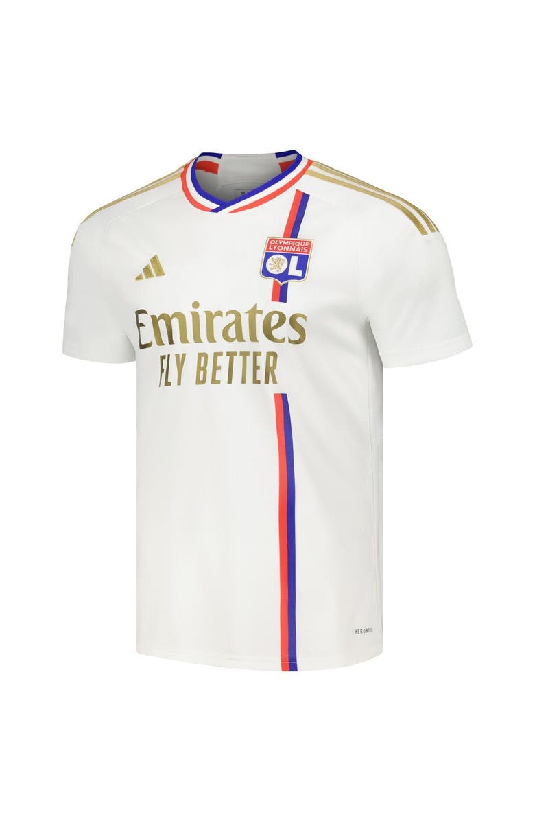 adidas Men's adidas White Olympique Lyonnais 2023/24 Home Replica Jersey, Alternate, color, 