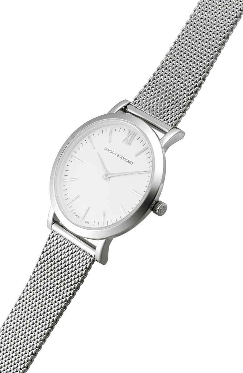 LARSSON & JENNINGS 'Lugano' Mesh Strap Watch, 33mm, Alternate, color,