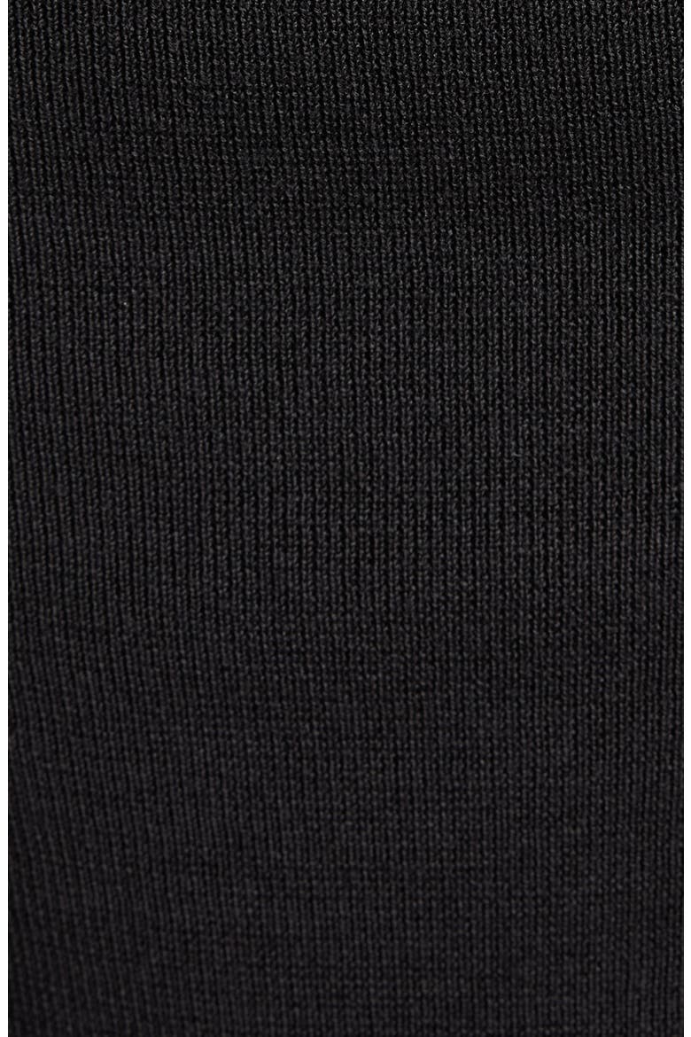 Lace Long Sleeve Rib Virgin Wool Blend Sweater Dress, Alternate, color, BLACK