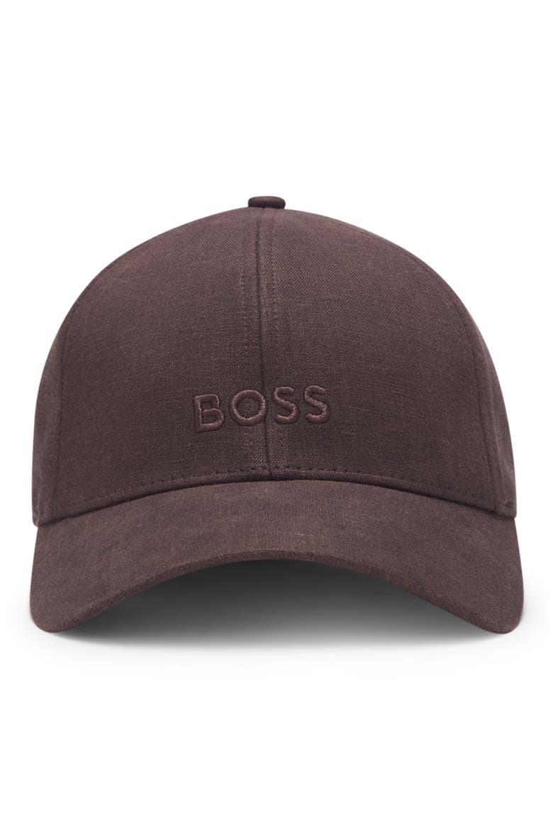 Zed Embroidered Logo Adjustable Baseball Cap, Alternate, color, DARK BRN