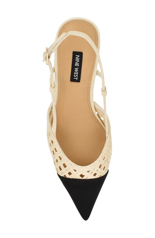 Nine West Railen Pointed Toe Slingback Pump In Ivory