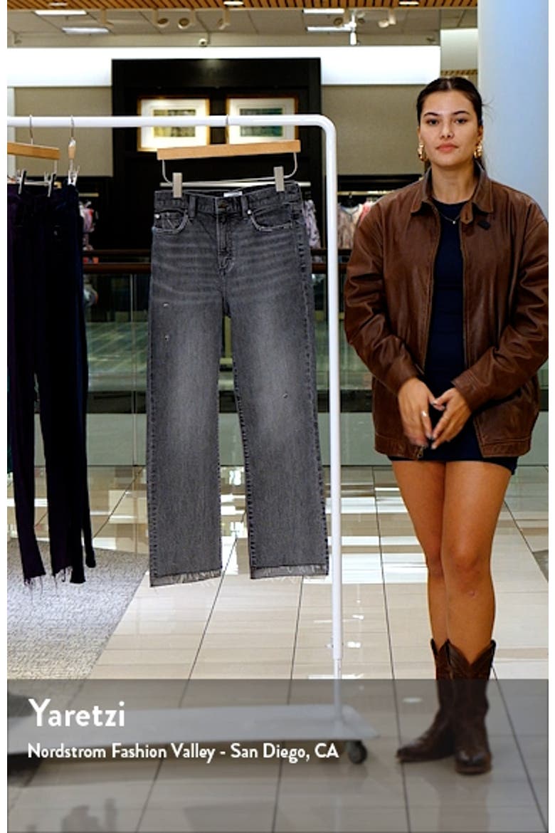 Ally Raw Step Hem High Waist Crop Bootcut Jeans video