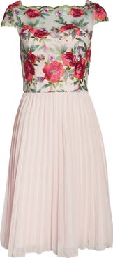 Chi Chi London Lydie Floral Embroidered Cocktail Dress