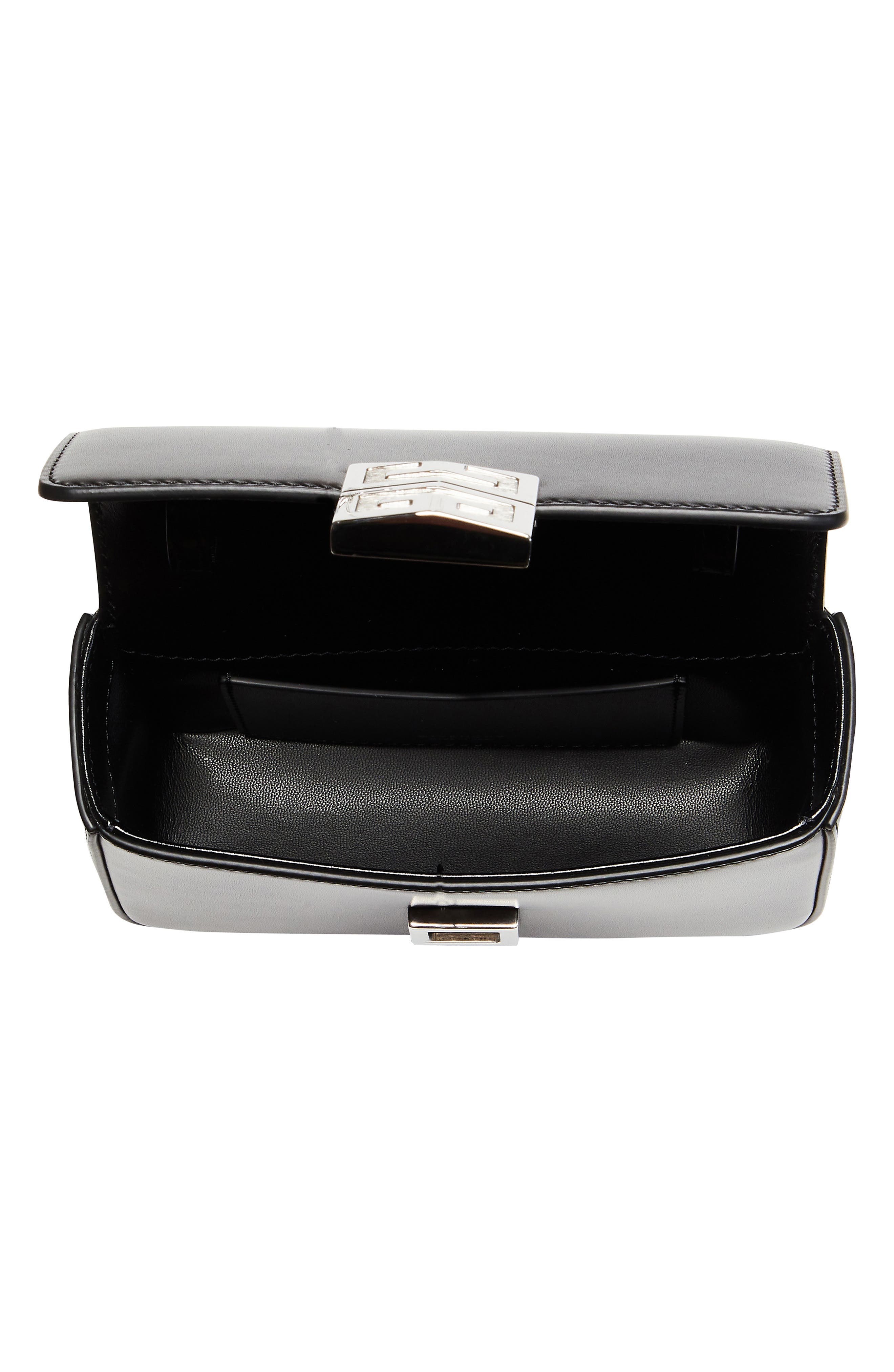Givenchy Mini 4G Leather Crossbody Bag, Alternate, color, 