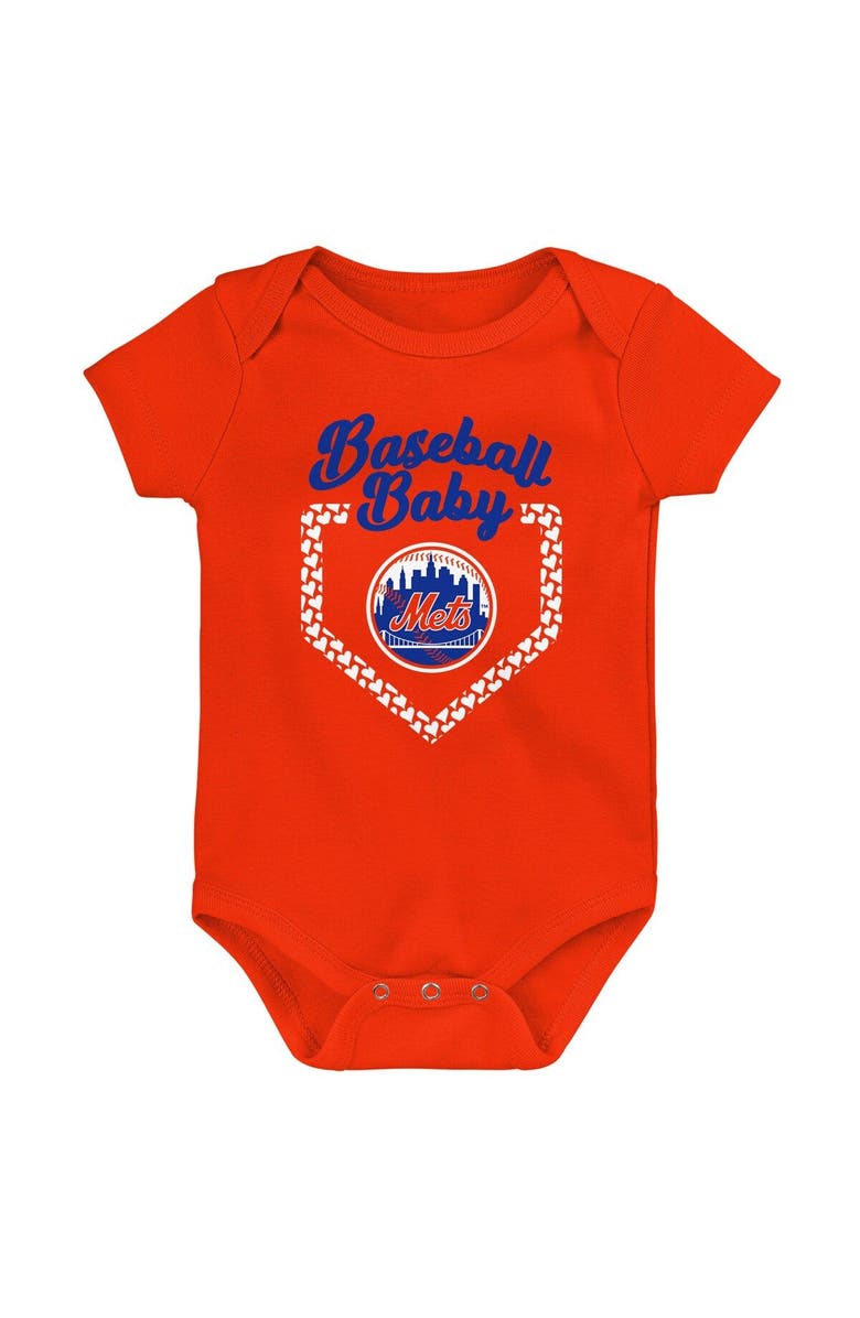 Outerstuff Infant Royal/Orange/Pink New York Mets Baseball Baby 3-Pack Bodysuit Set, Alternate, color, 