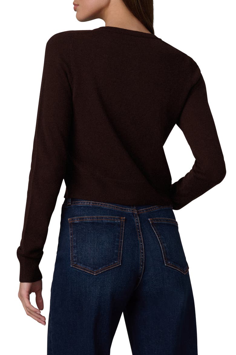 The Dani Crop Cashmere Cardigan, Alternate, color, ESPRESSO