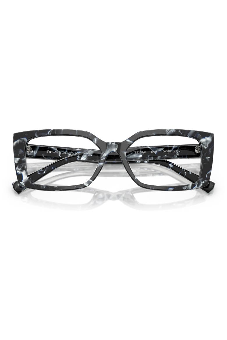 54mm Rectangular Optical Glasses, Alternate, color, HAVANA MADREPERLA / DEMO LENS