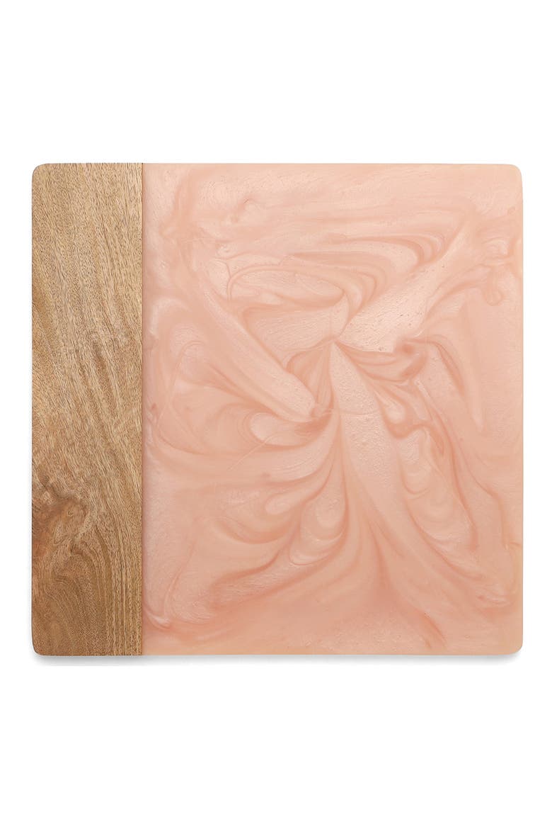 Resin & Wood Cheese Board, Alternate, color, PINK